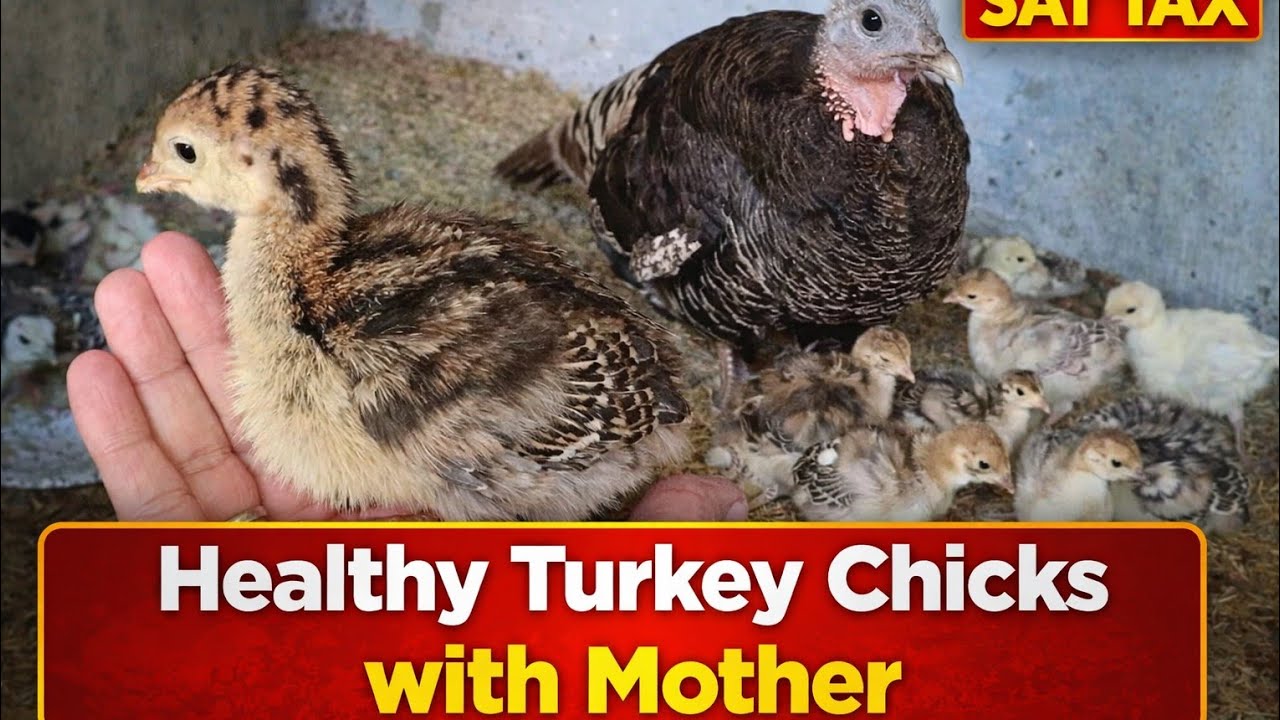 Healthy Turkey Chicks with Mother | Fast Growth & Care Tips