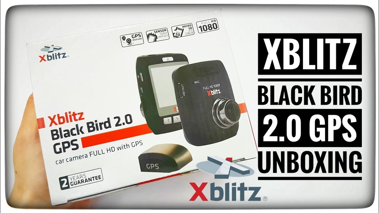 XBLITZ BLACK BIRD 2.0 - Wideorejestrator Kamera Samochodowa z GPS - Unboxing Rozpakowanie