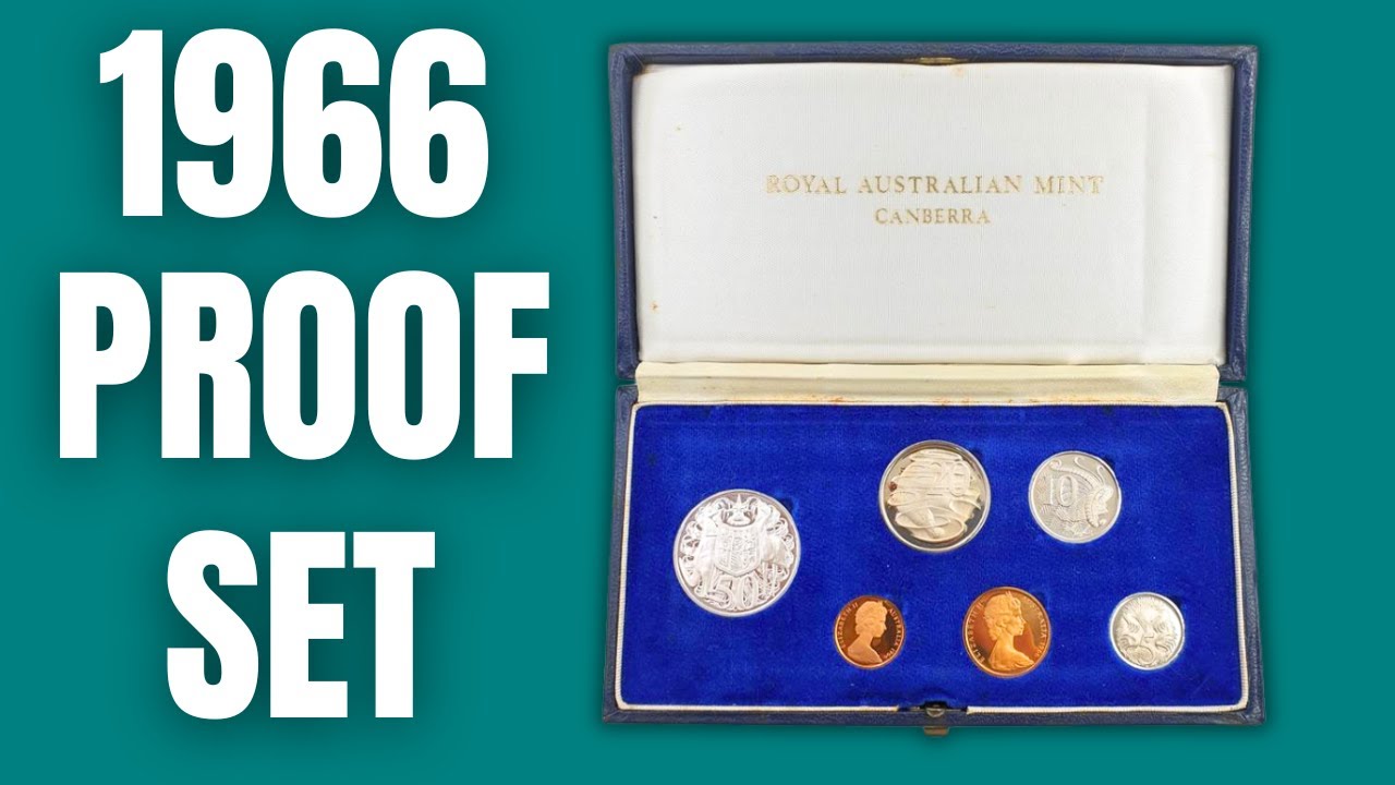 VERY Collectable 1966 Proof Coin Set &ndash; The First Decimal Coins in Australia with the Round 50 cent