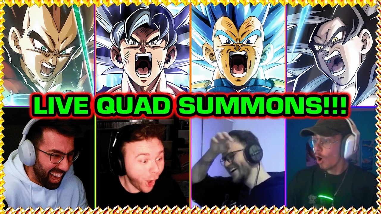 LR INT SSJ4 VEGETA & PHY UI GOKU QUAD SUMMONS - DER FILM! DBZ Dokkan Battle