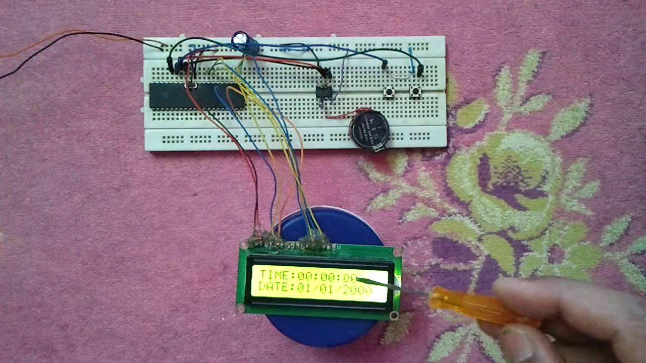 Interfacing PIC18F4550 with DS1307 real time clock using CCS PIC C