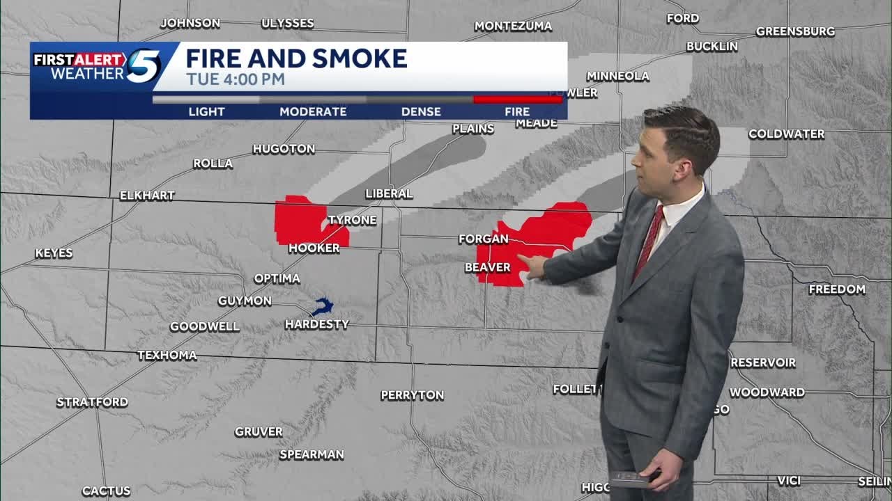 Wildfire shuts down highway in Oklahoma Panhandle as fire warning issued for Beaver County