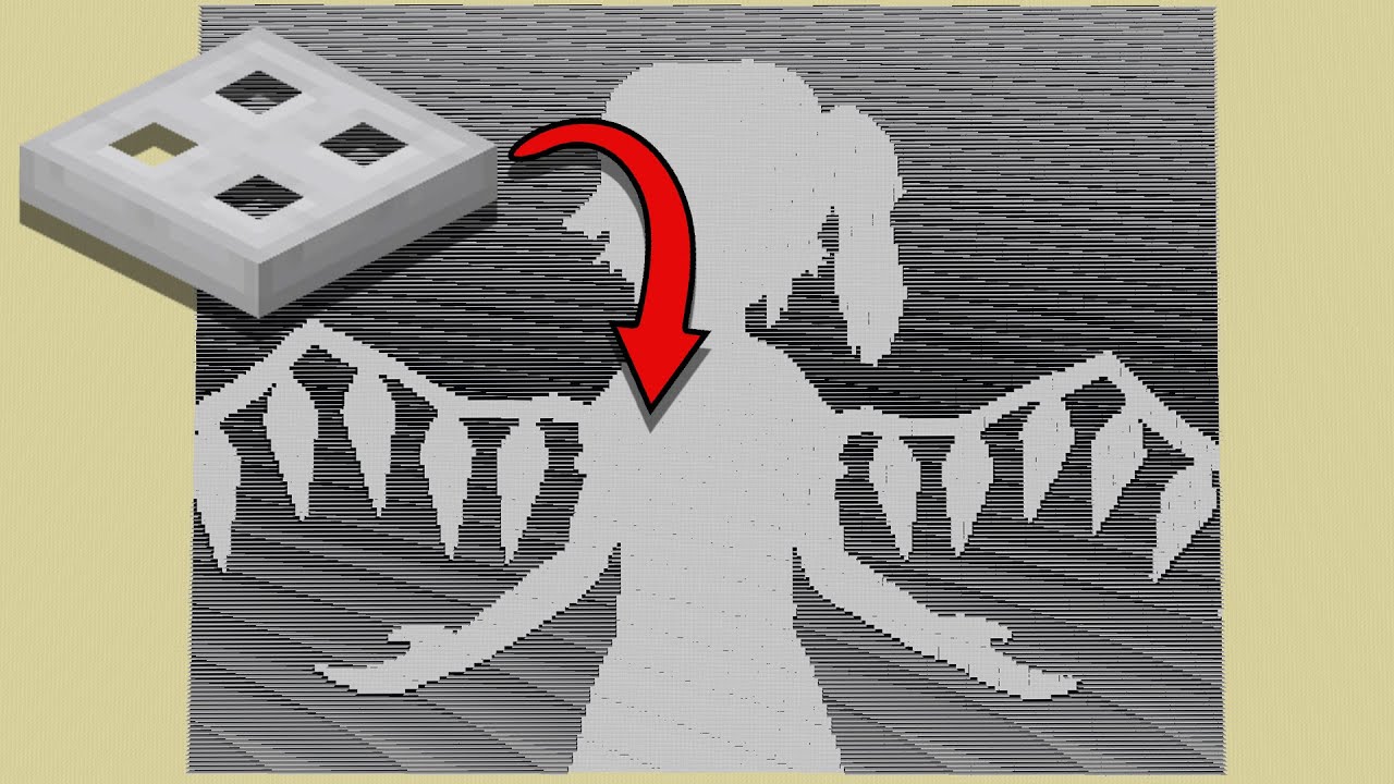 Bad Apple But Played Using Iron Trapdoors in Minecraft