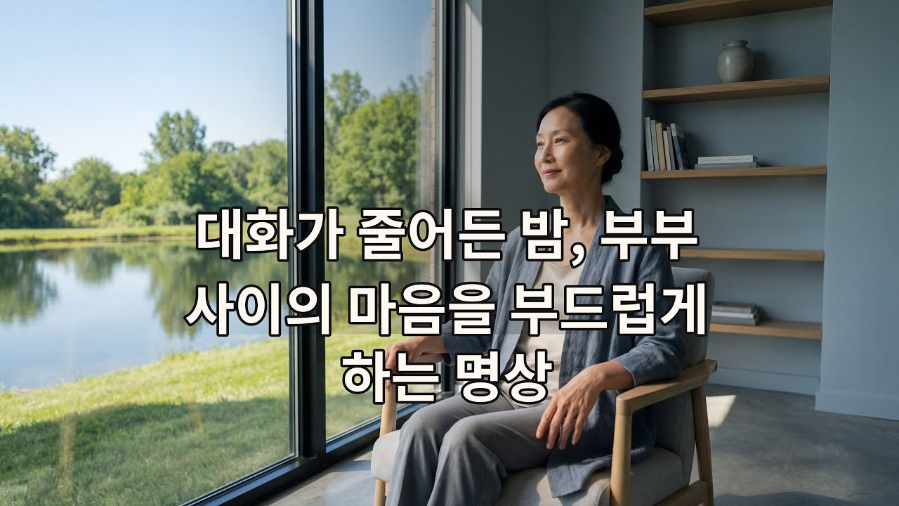 대화가 줄어든 밤, 부부 사이의 마음을 부드럽게 하는 명상