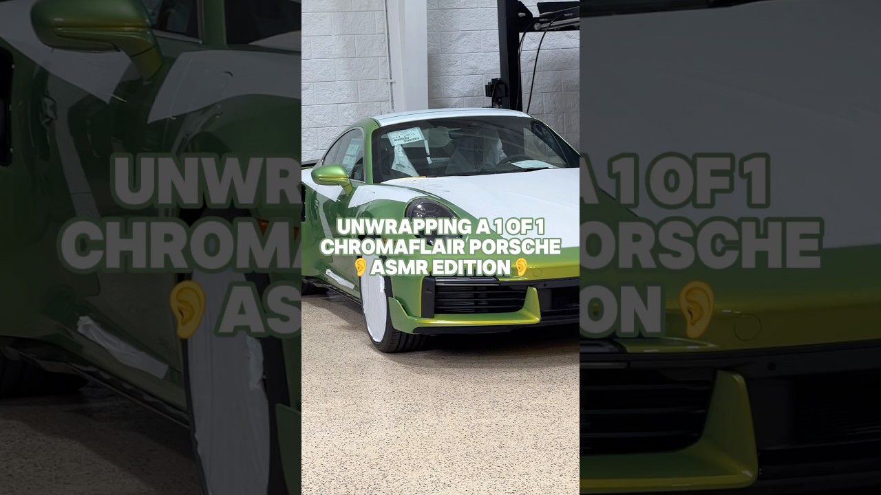 Unwrapping a RARE 1 of 1 Chromaflair Porsche #ASMR #carcare #satisfying