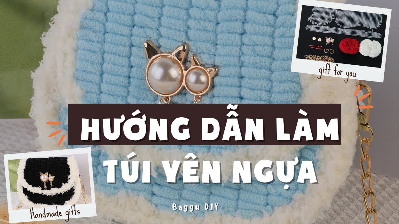 Hướng Dẫn Đan Túi Yên Ngựa| Cách đan túi len | Baggu DIY #shorts #handmade #diy