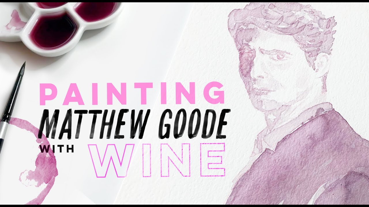 Painting Matthew Goode with wine...while watching A Discovery of Witches! 🍷🎨