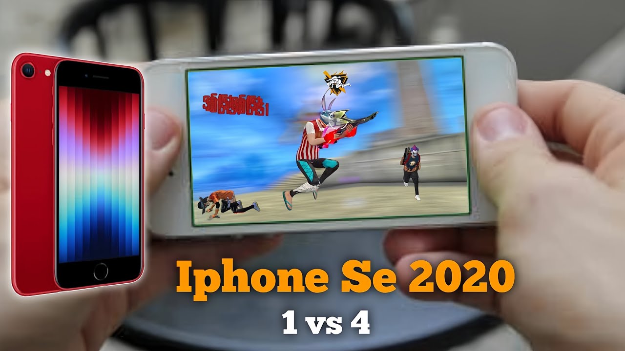 Iphone SE 2020 free fire gameplay [1vs4] bset sensitivitie ❤️‍🩹