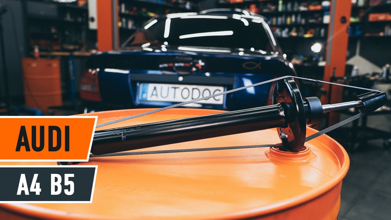 AUDI A4 B5 Sedan hátsó lengéscsillapító rugóstag csere [ÚTMUTATÓ AUTODOC]