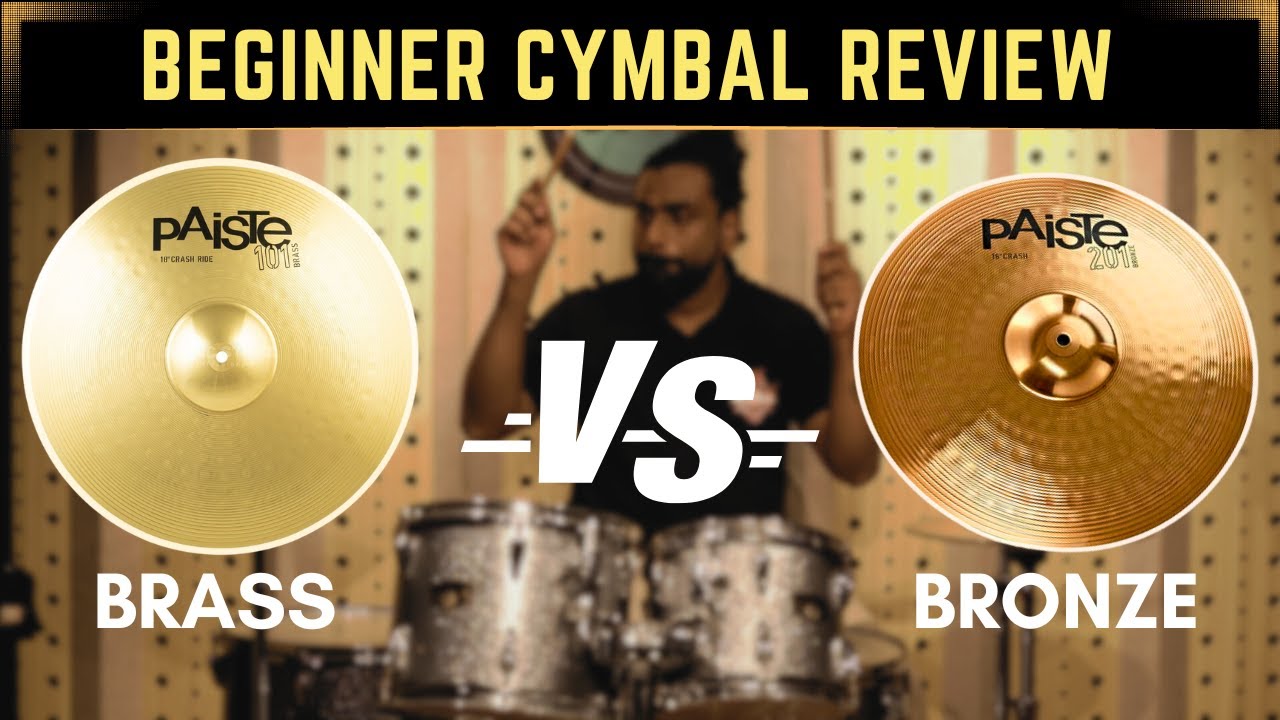 Brass Vs Bronze Cymbals | Paiste 101 vs 201 | Beginner Cymbal Review
