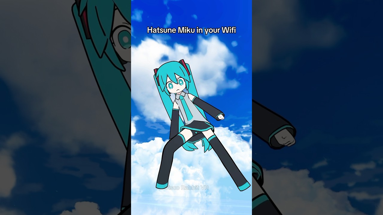 Hatsune Miku in your Wifi 💀 #BlueShirtGuy #vrchat #dance #viral #fyp #funny #meme
