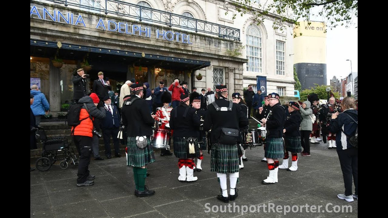 City of Liverpool Scottish Pipes & Drums 80th Anniversary D-Day Parade Warm Up - 9 June 2024