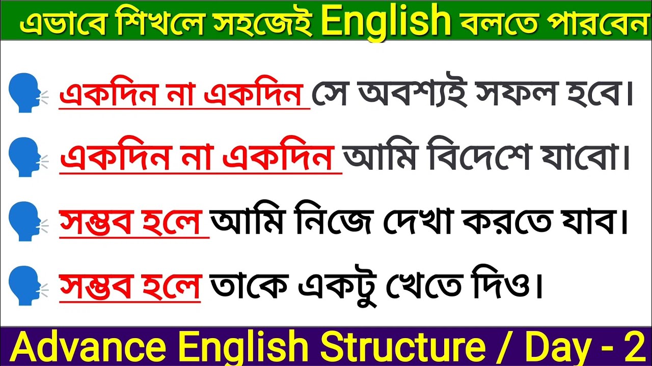 🔴 Advance English Structure Day - 2 | Advance Structure | English Speaking Institute