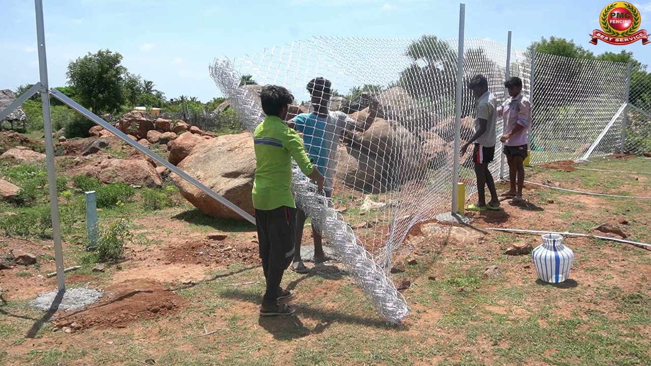 How to 8 Feet L channel Angle Install | 6 Feet Chain Link Fencing Install | PMC FENCING