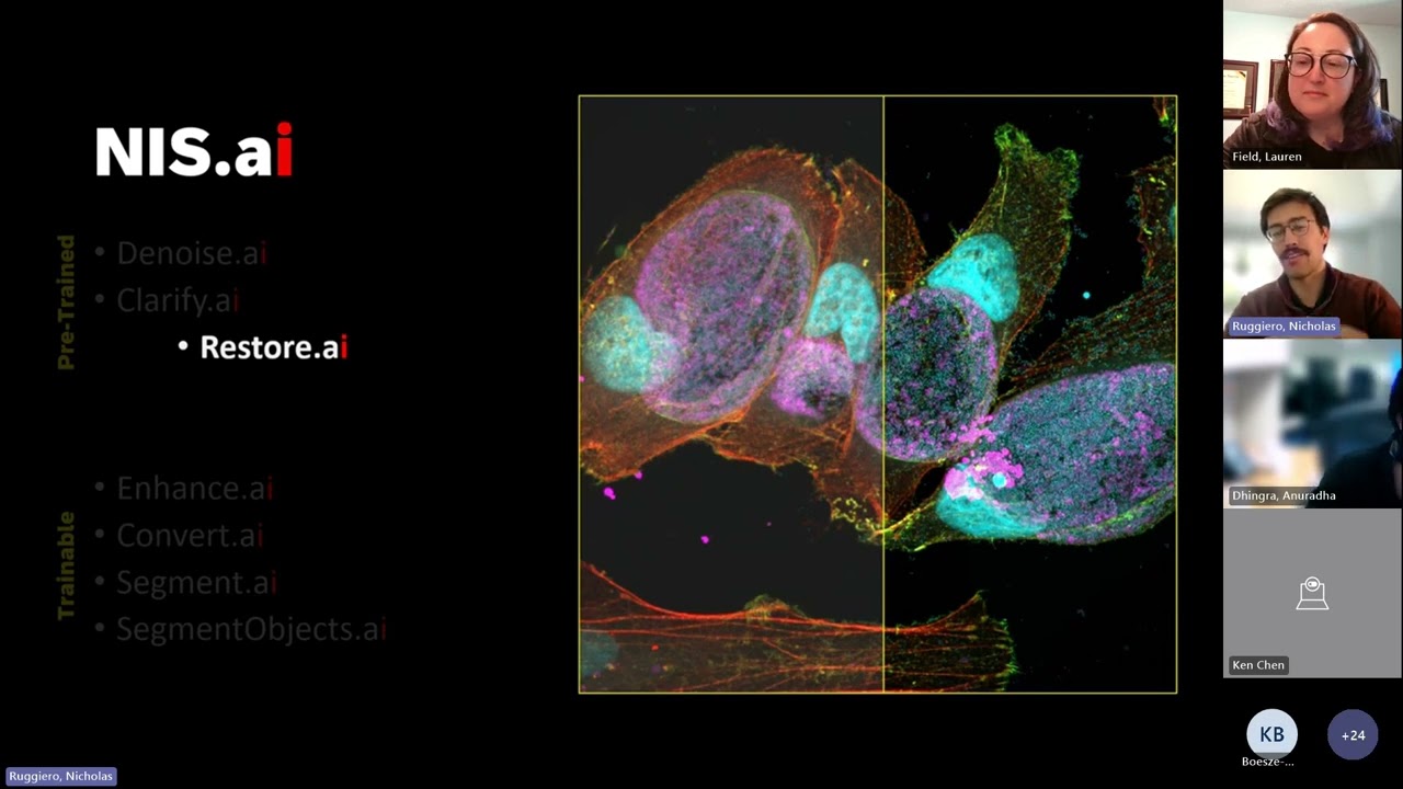 Automated Image Analysis and AI Assisted Workflows for Microscopy Meeting Recording 12/6/24
