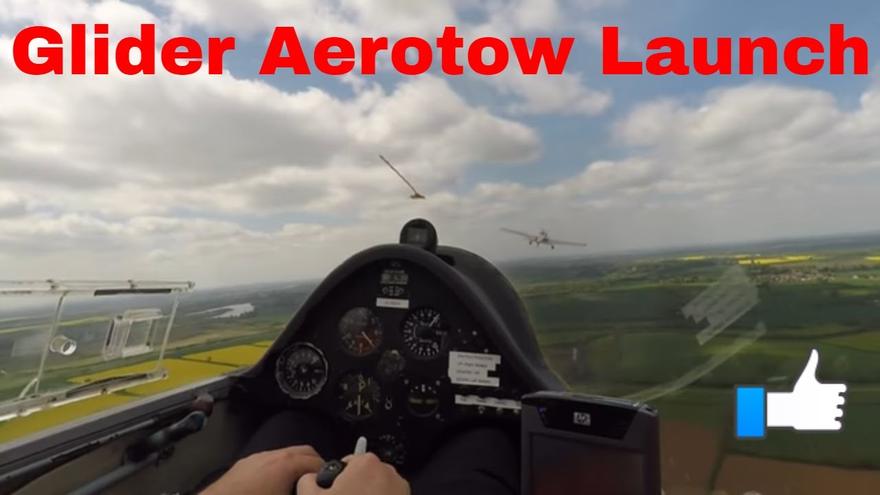 Glider flight - Aerotow launch up to 2,500 ft from Husbands Bosworth UK in a Std Cirrus Glider.