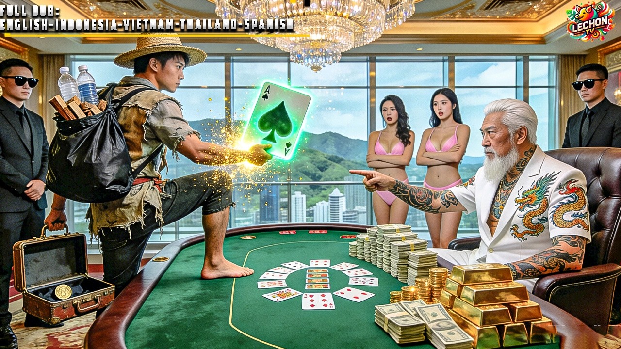 Beggar Enters Casino with One Coin, Mocked—Revealed as God of Gamblers Who Wins It All