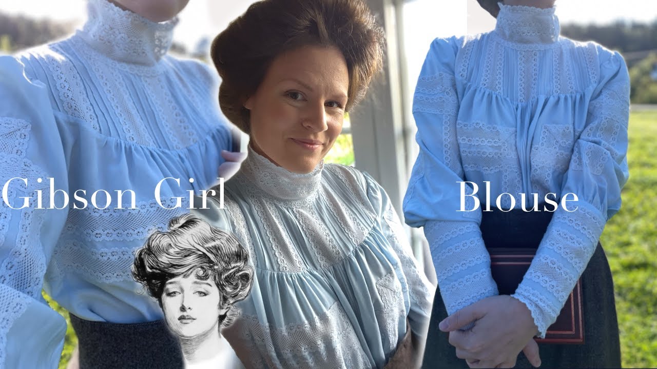 Sewing an Edwardian Gibson Girl Blouse | Lace Inserts and Pintucks | Sewing the Century