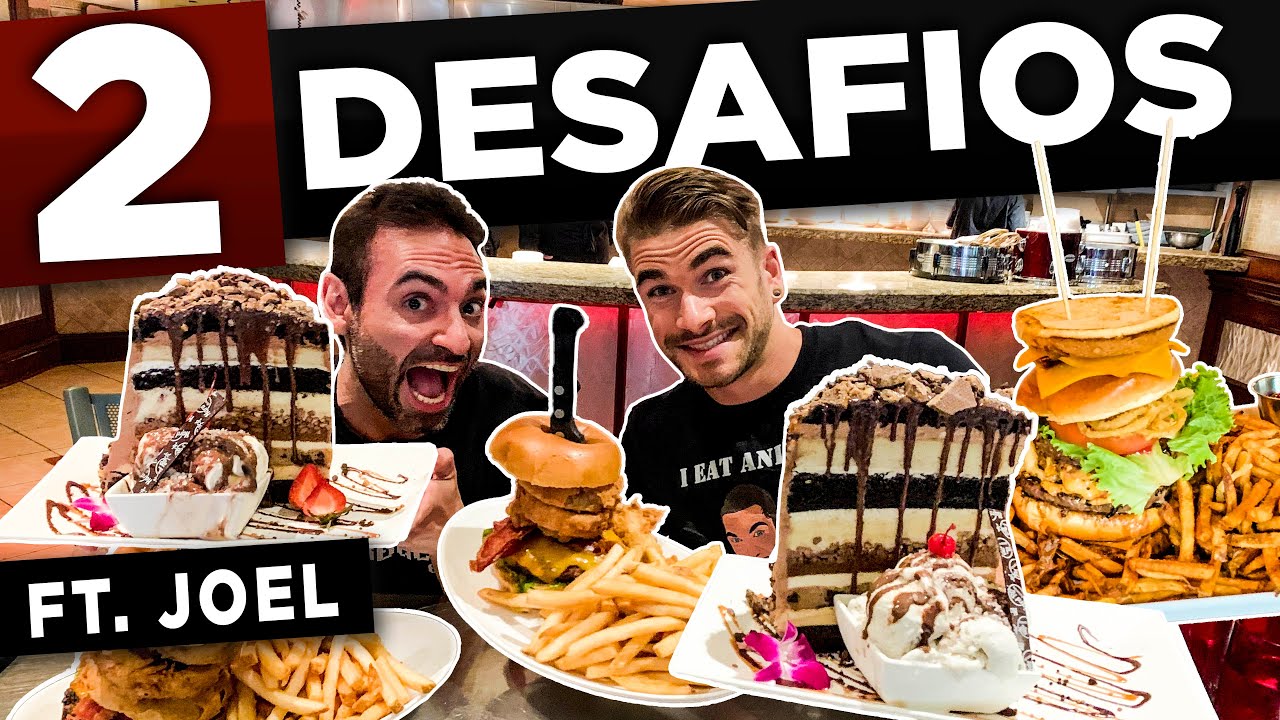 2 DESAFIOS SEGUIDOS!! Hambúrguer, batata frita & bolo de chocolate!! [Feat. JOEL HANSEN]