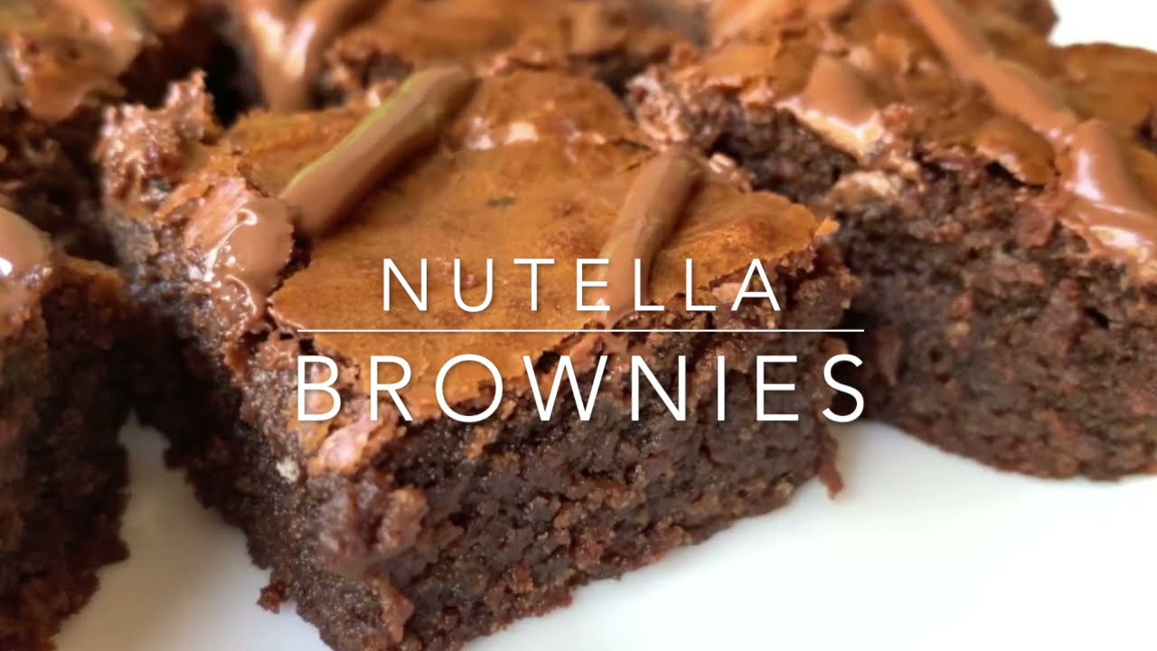 Nutella Brownies - Soft & Moist Brownie recipe