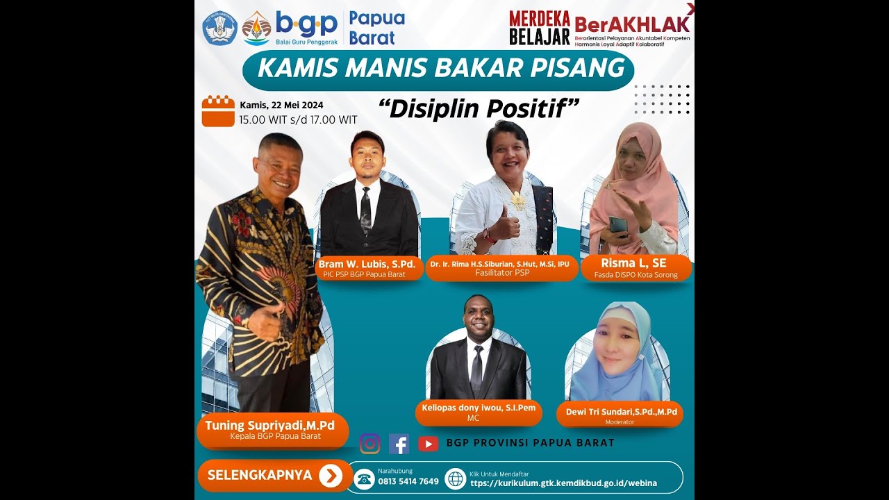 Seri Webinar Kamis Manis Topik Disiplin Positif