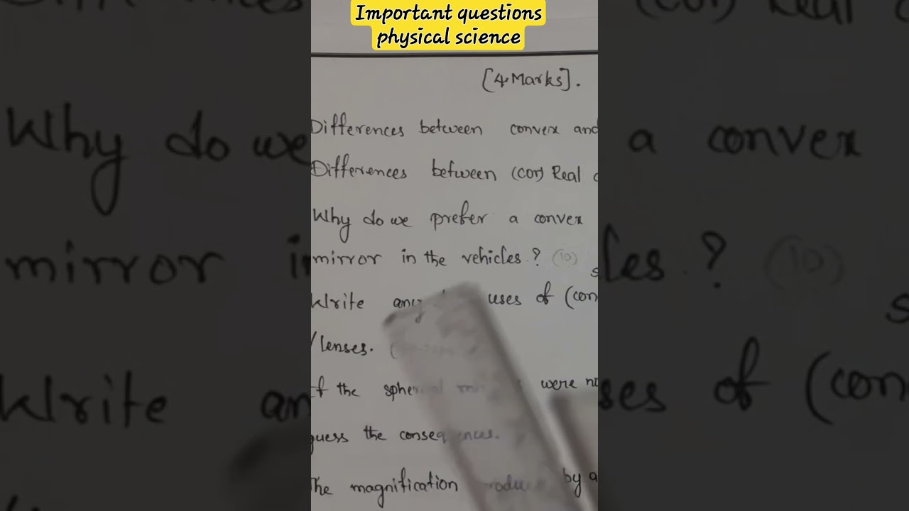 Important Questions Physics and Chemistry | TS SSC Board | Public Examinations| 10th Class #physics