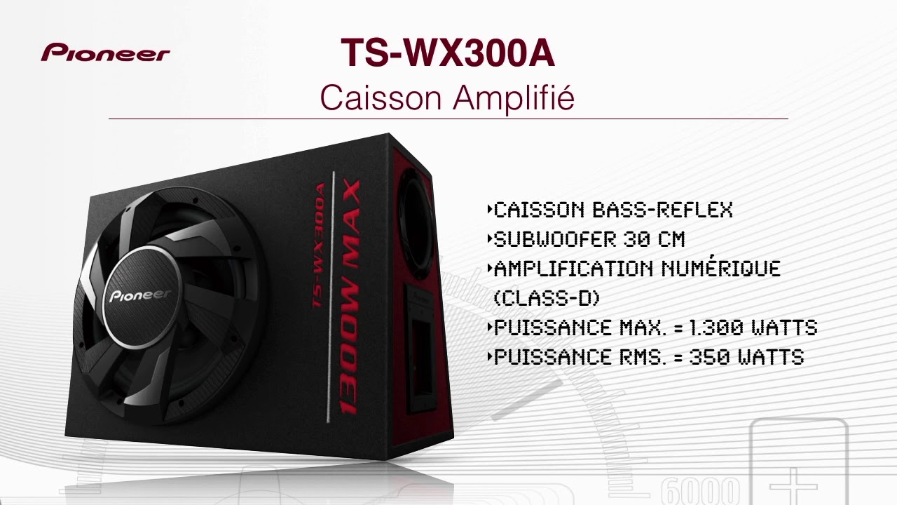 Caisson amplifi&eacute; TS-WX300A PIONEER disponible sur Norauto.fr