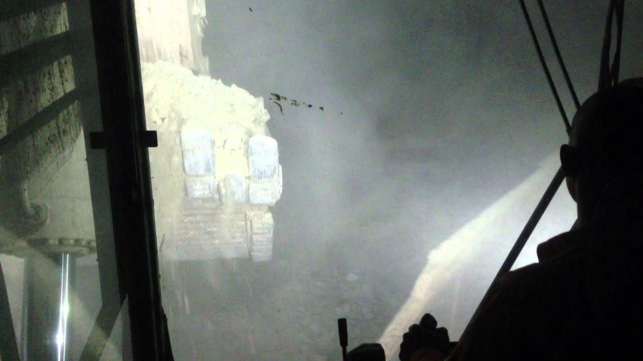 Liebherr 996 loading 793 nightshift In-Cab View Telfer Gold Mine W.A - Newcrest