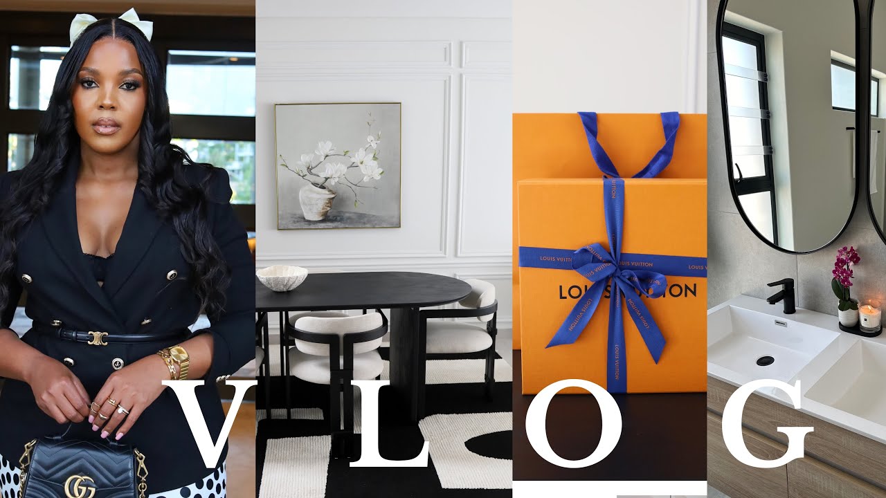 VLOG || MY LAST VLOG || MY DINING ROOM IS COMPLETE || CLEAN WITH ME || UNBOXING MY LV BAG