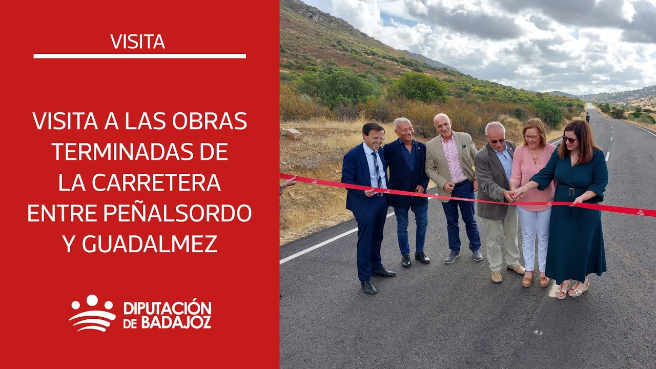 Visita a las obras  terminadas de la carretera entre Peñalsordo y Guadalmez