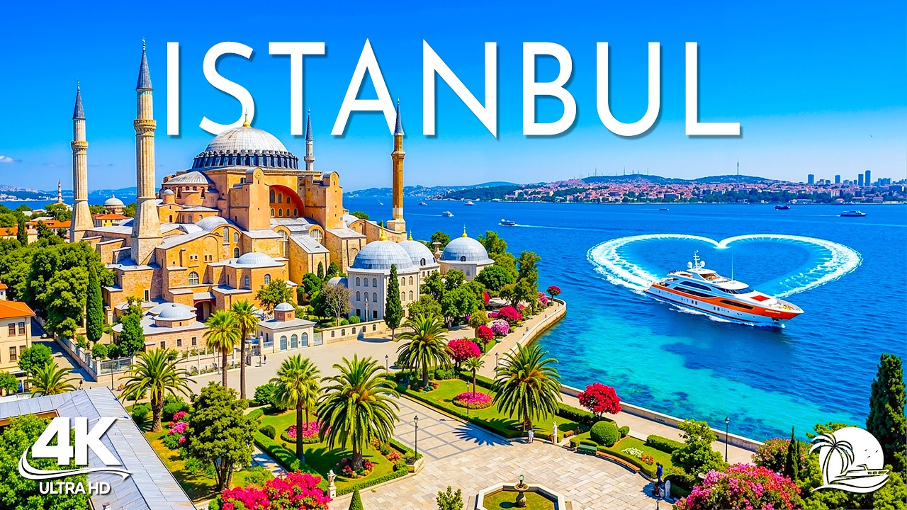 [4K] Стамбул 🇹🇷 Голубая мечеть, Босфорский мост и османская архитектура