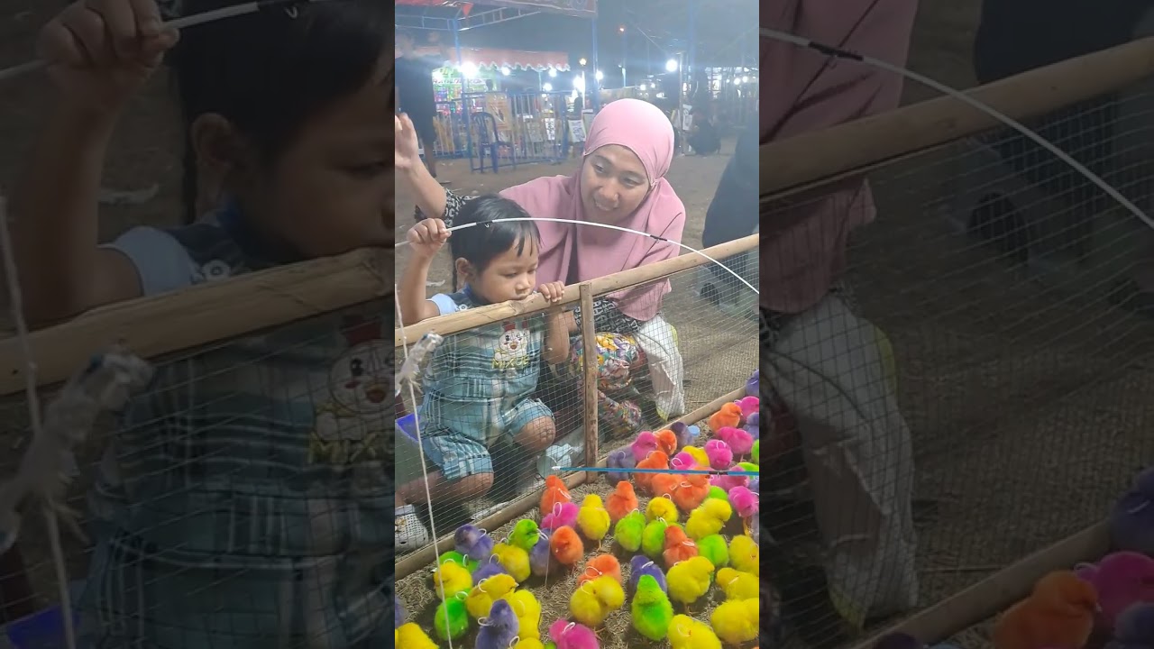 Mancing ayam di pasar malam