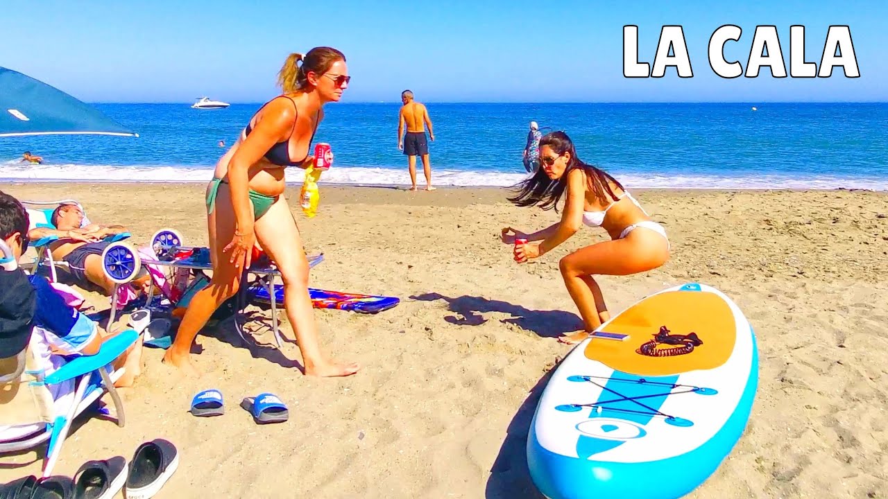 Beautiful Prestigious La Cala de Mijas Costa Beach Walk [Spain 4K]  Hot Summer
