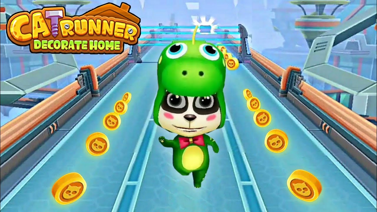 Cat Runner gameplay new update Run , jump and collect gold couns 😎