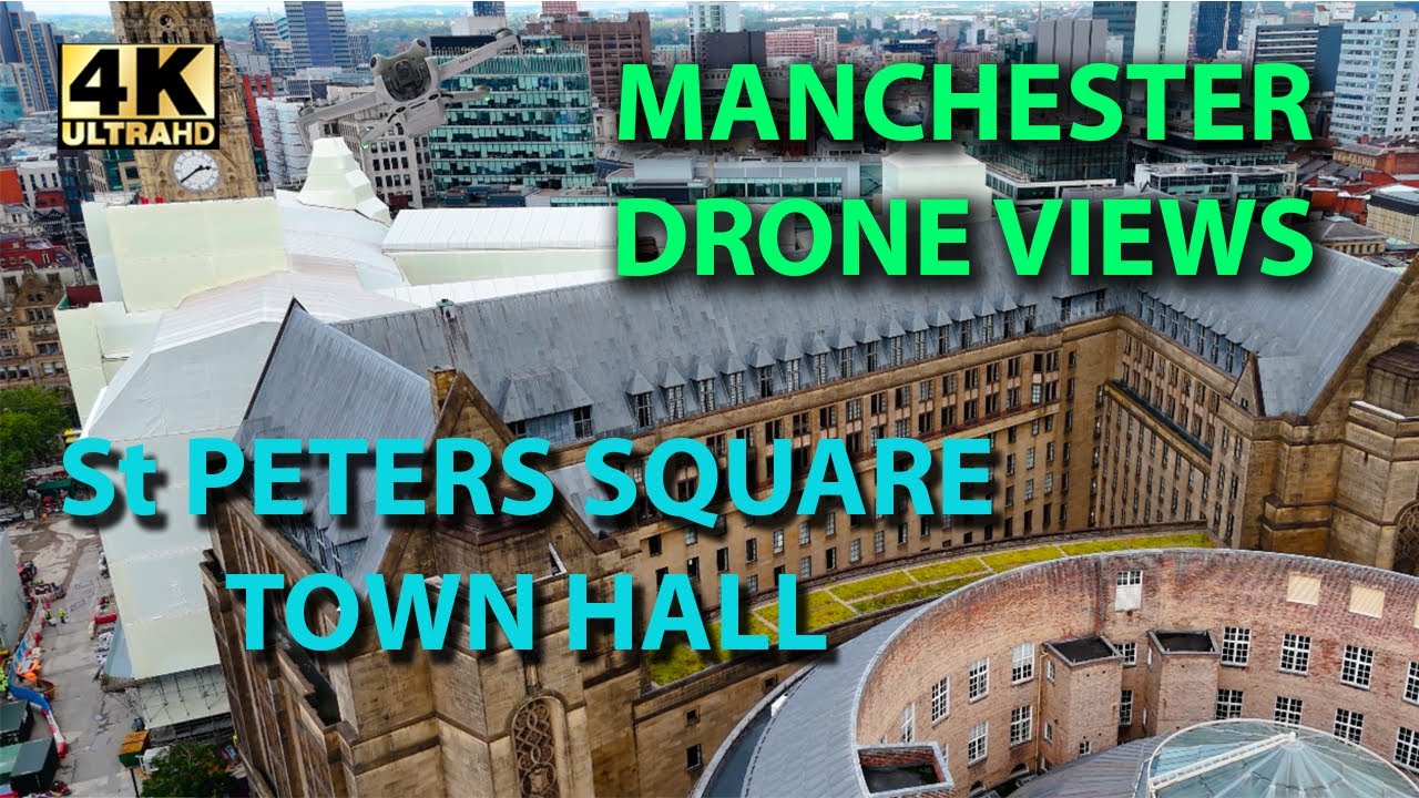 St Peters Sq Manchester Drone Views Aug 2024