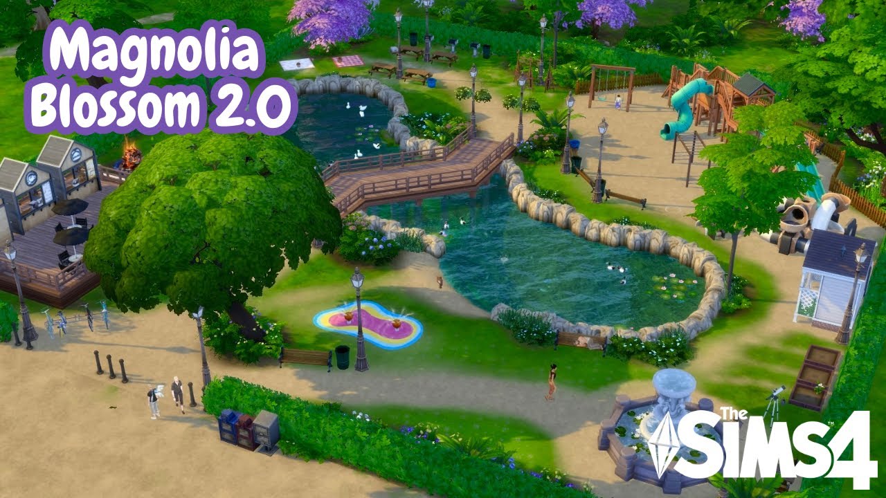 Rebuilding Magnolia Park 🌳 || Sims 4 Speed Build || No CC