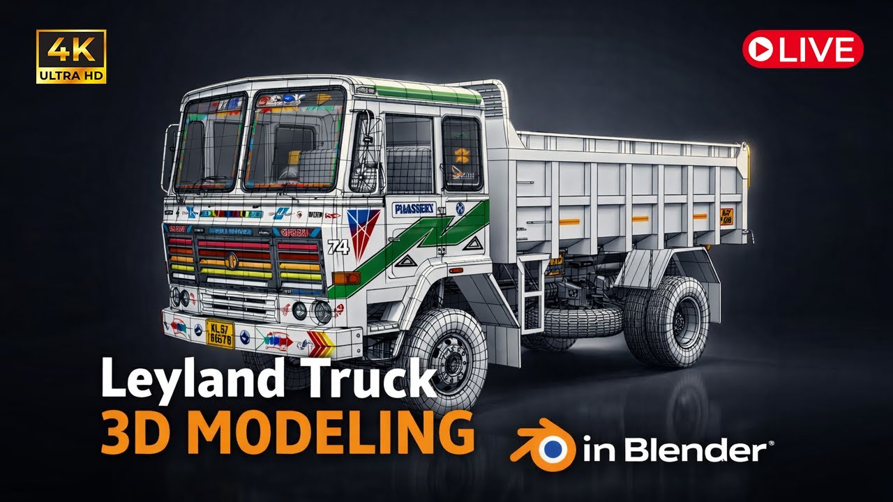 Ashok Leyland 2518 3d Modelling | Blender | 2026 CHALAKUDIKKARAN OFFICIAL