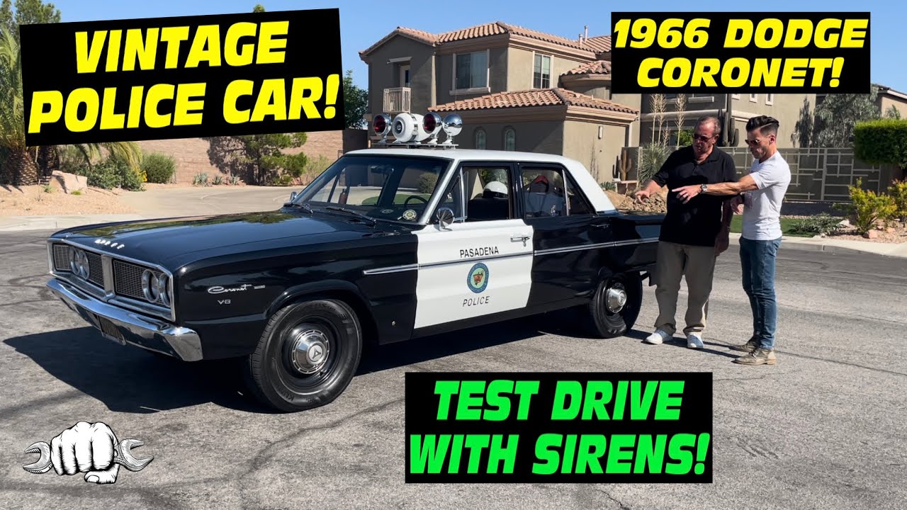 Vintage Police Car - 1966 Dodge Coronet! RIDE ALONG!