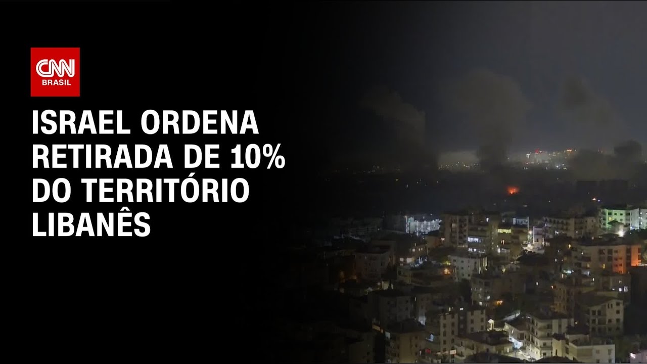 Guerra no Oriente Médio: Israel ordena retirada de 10% do território libanês | LIVE CNN