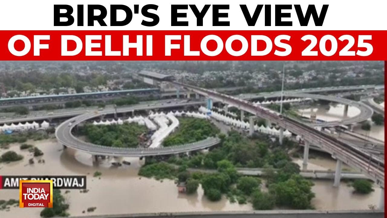 Delhi Floods 2025: Yamuna Crosses 207m Mark; Bird's Eye View Of Inundated Capital