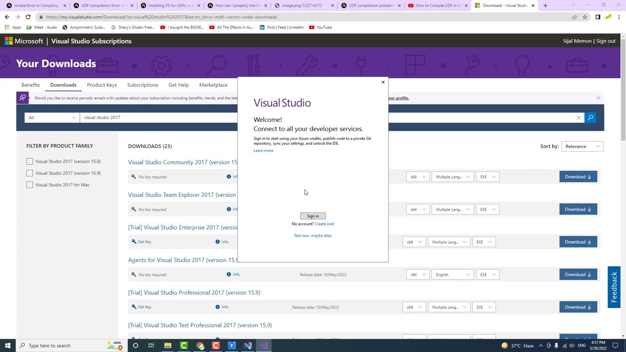 How to compile UDF in Fluent 2020 R2 and visual studio 2017