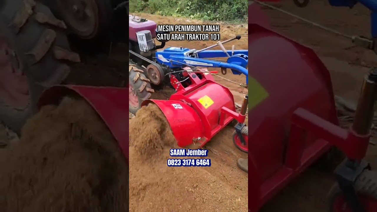 Mesin penimbun tanah satu arah untuk Traktor 101 #saamjember #earthing  #handtractor #mesinpertanian