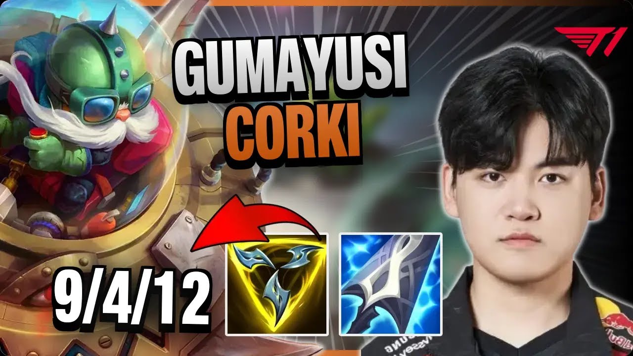 T1 Gumayusi BOTTOM Corki vs Ezreal | 15.5