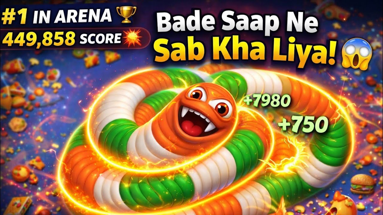 Aaj Sabko 🐛🪱 Khayenge! 🐍 Worms Zone Biggest Snake Challenge! Worms Zone .io