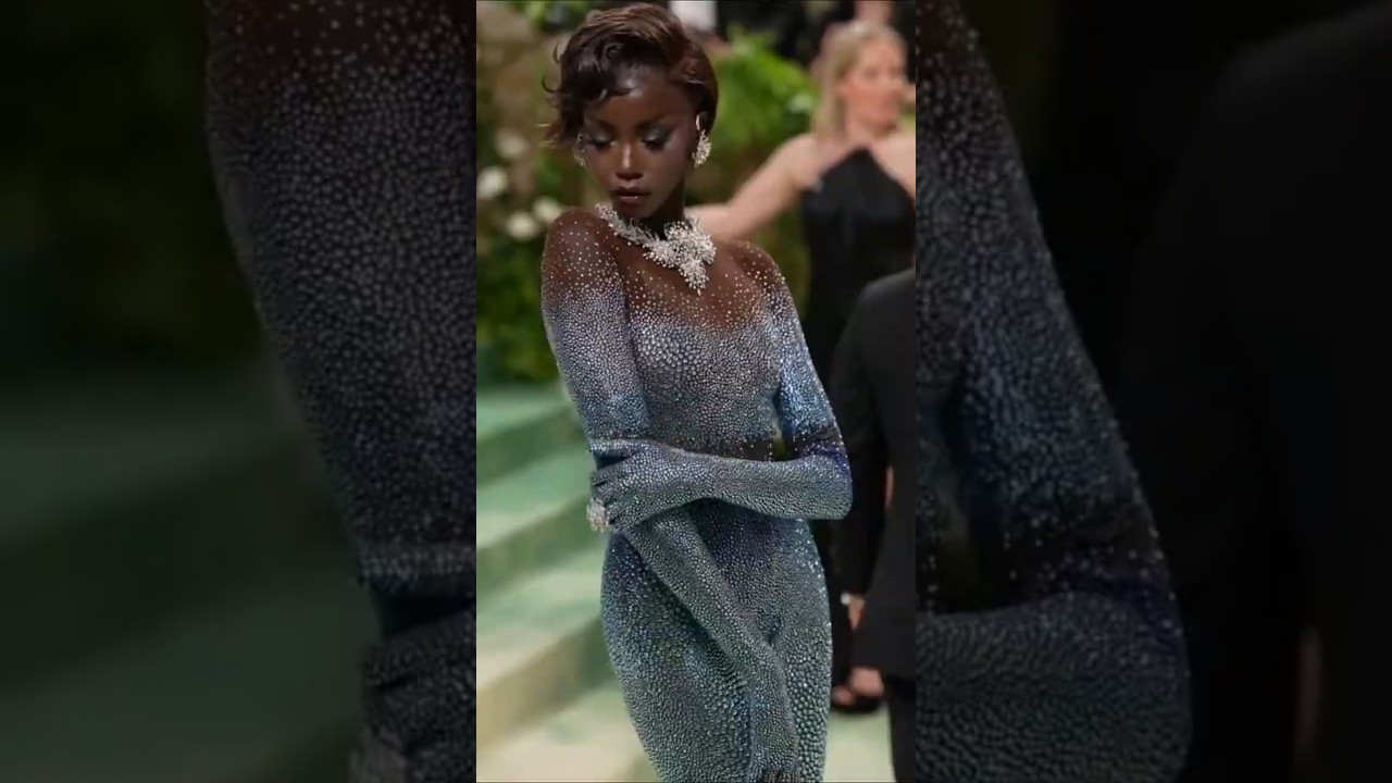 世界上最美的黑人模特，这大长腿比例逆天了！#超模 #anokyai #黑珍珠 #metgala #美女