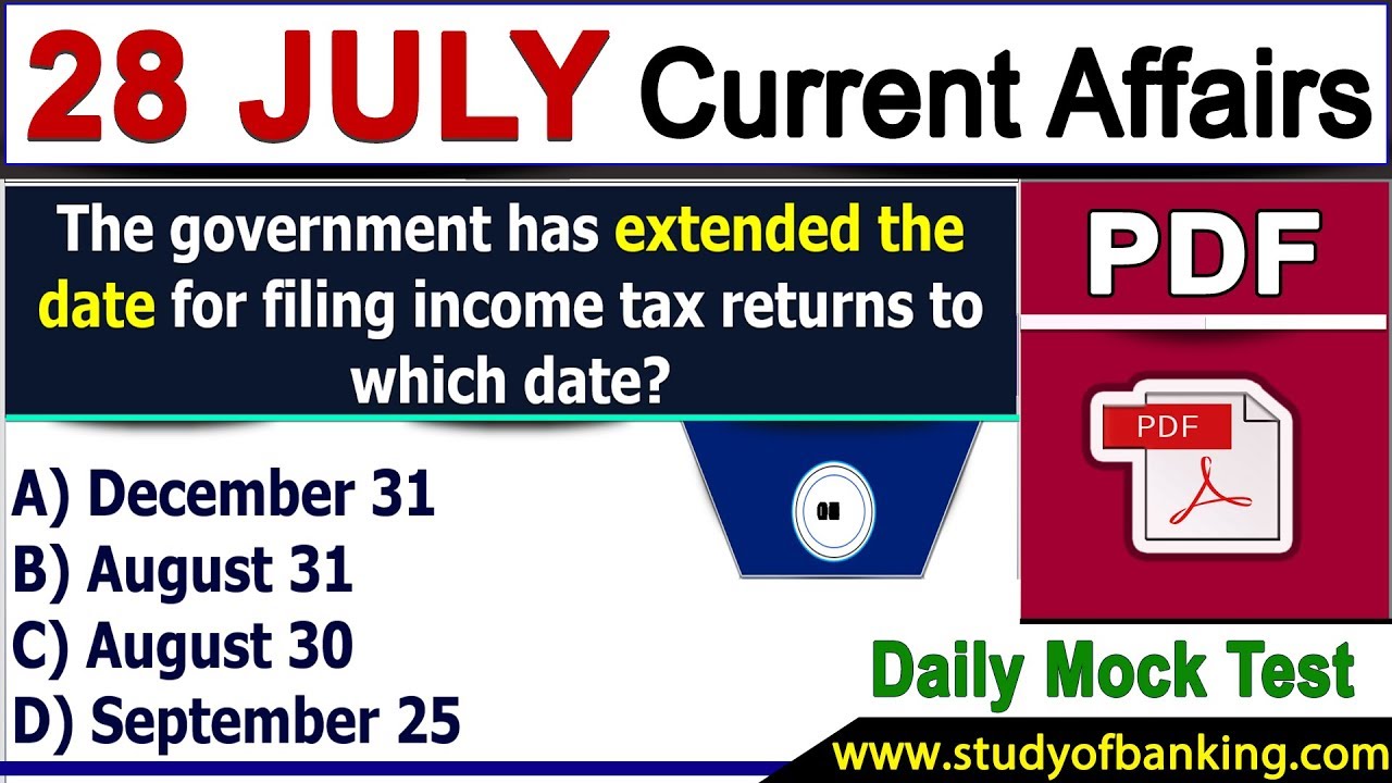 28 July 2018 Current Affairs | Daily Current Affairs | Current Affairs in English