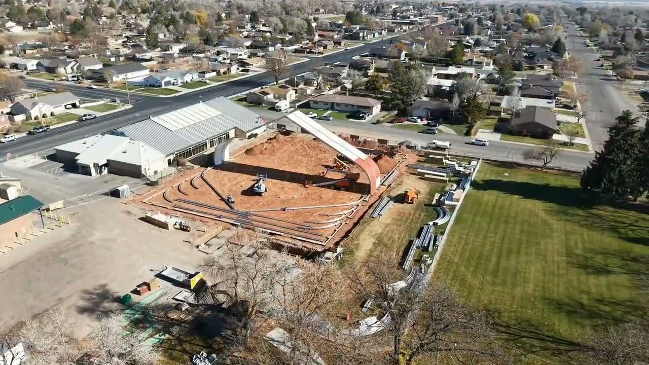 Progress video's on Richfield City Utah swimming pool, and new townhome development
