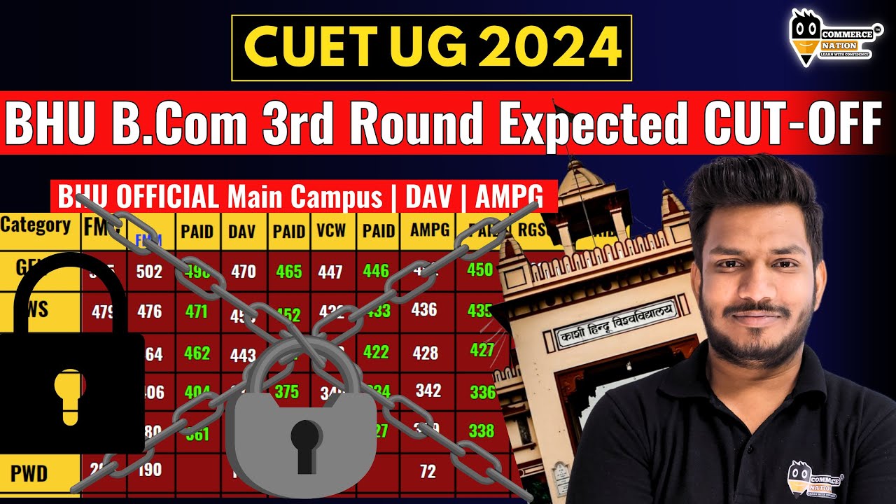 BHU B.Com 3rd Round की CUT-OFF कितनी Low जाएगी ? |\ CUET UG Cut -Off 2024 |\ Complete Information 🔥