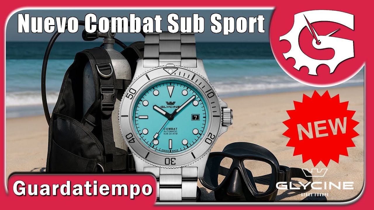 Glycine Combat Sub Sport 42 GL0535 ¡NUEVO!