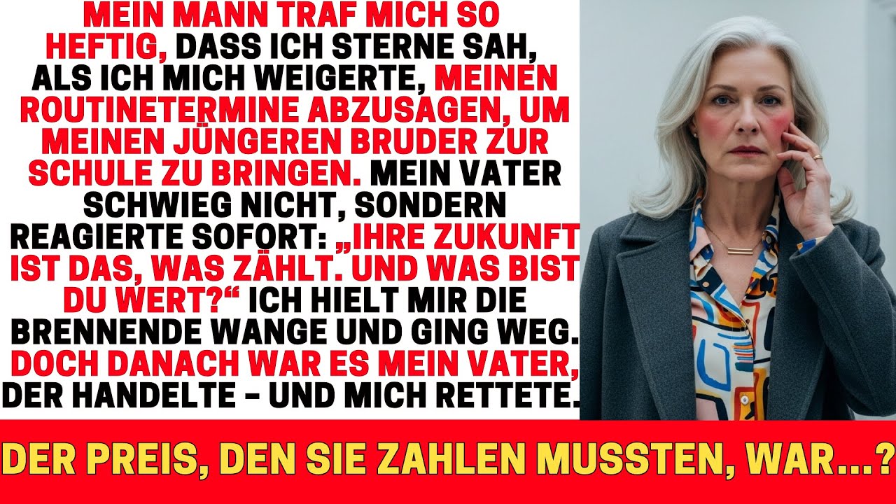 MEIN MANN SCHLUG MICH, ICH SAH STERNE – ER DACHTE, ER BLEIBT UNGESTRAFT… BIS MEIN VATER…